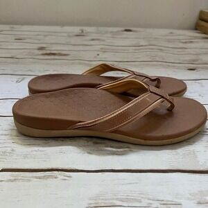 Vionic Tide Sport Sandals Tan Brown Orthotic Flip Flop 9